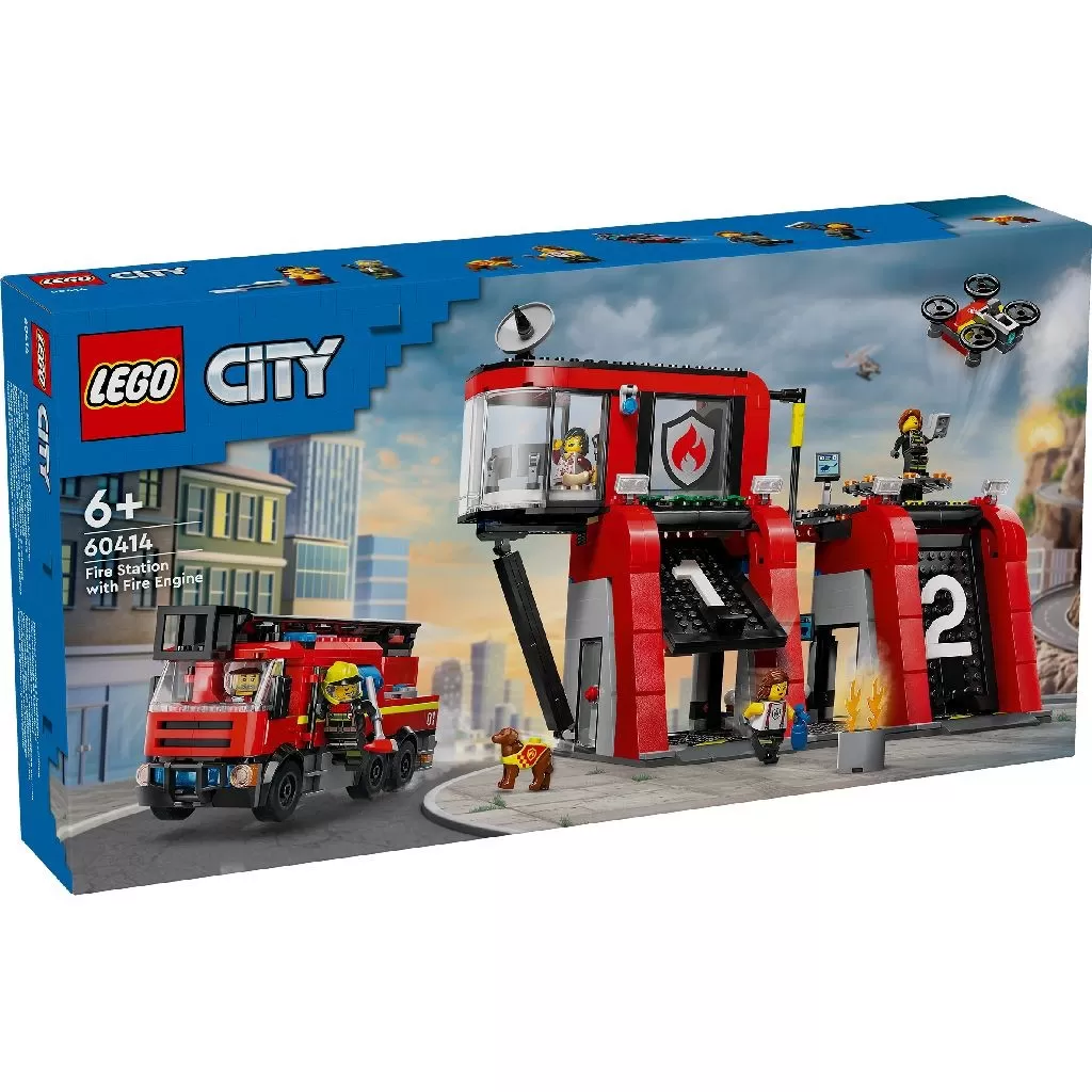 Lego - LEGO CITY Statie Si Camion De Pompieri 60414