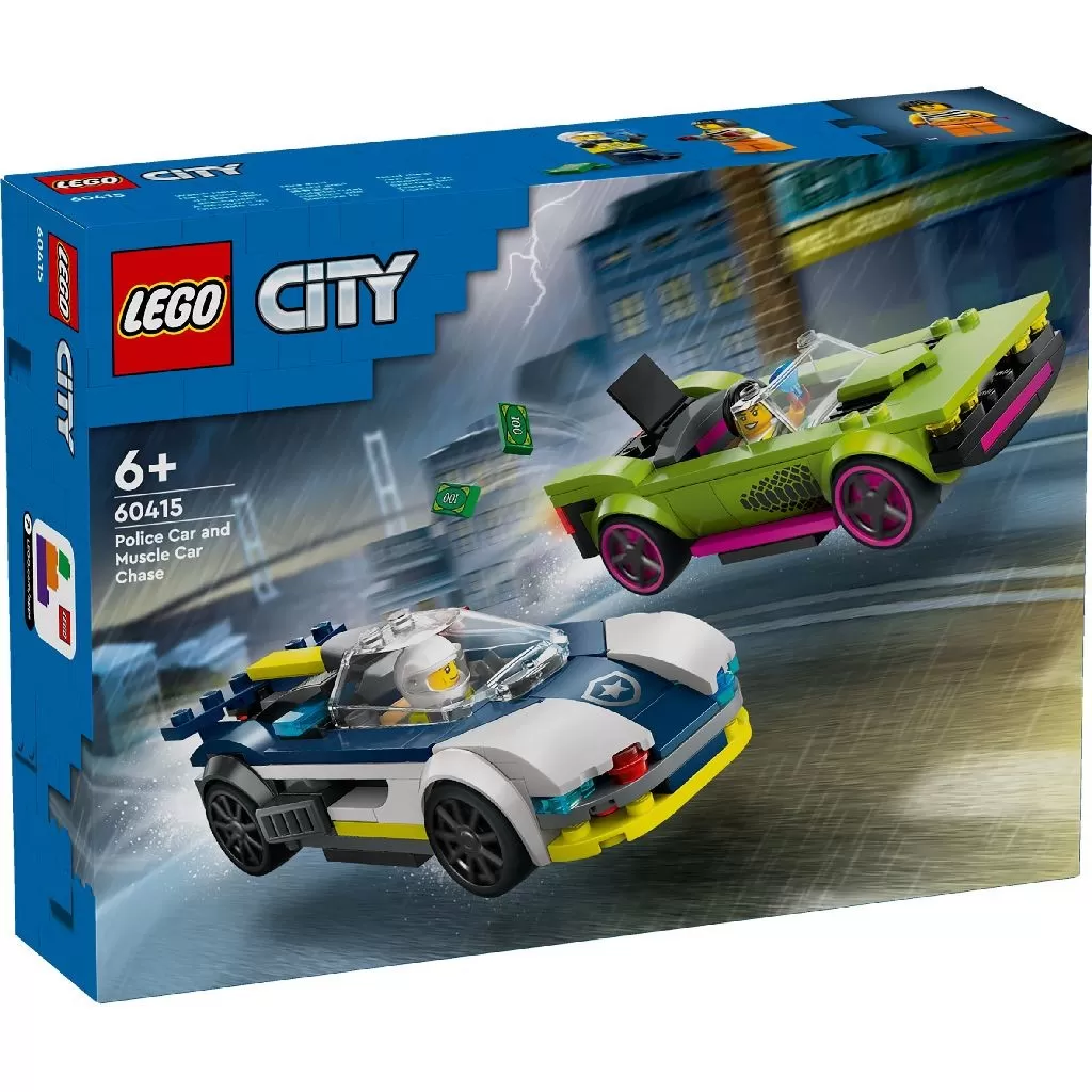 Lego - LEGO CITY Urmarire Cu Masina De Politie Si Masina Puternica 60415