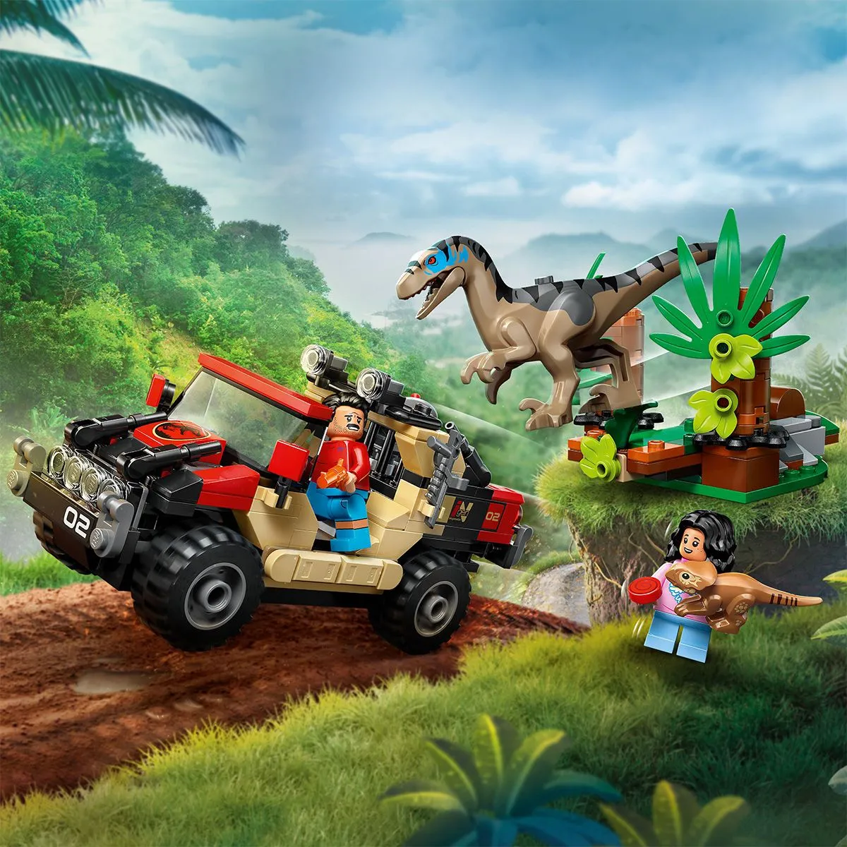Lego Jurassic World Renasterea Evadare Off-Road Din Calea Unui Velociraptor 76972 [4]