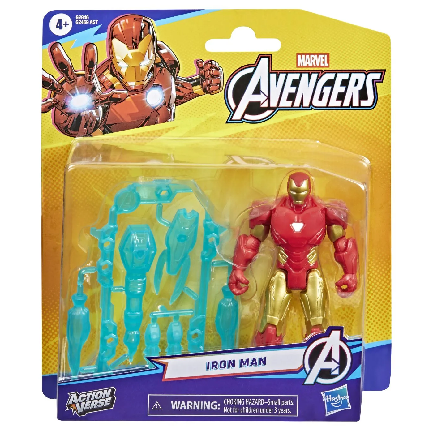 Set Figurina Marvel Avengers Action Vers, Iron Man Si Accesorii 11.4CM, 4+ [1]