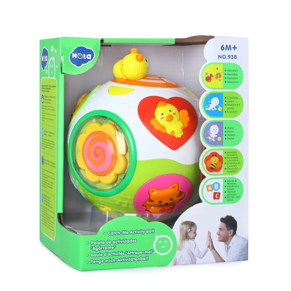 Jucarii pentru bebelusi - Mingea Interactiva Cu Lumini Si Sunete Prinde-ma Daca Poti Hola