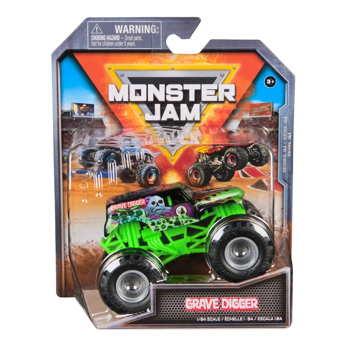 Masinute, Motociclete, Elicoptere, Avioane, Roboti - Monster Jam Masinuta Metalica Grave Digger Scara 1 La 64