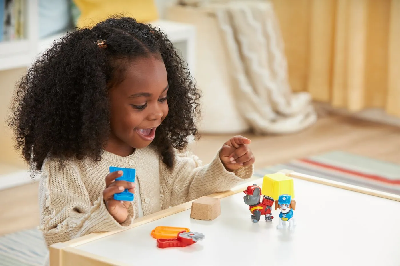 Set De Constructie Cu Nisip Kinetic Patrula Catelusilor Rubble Se Echipa Charger Si Wheeler [4]