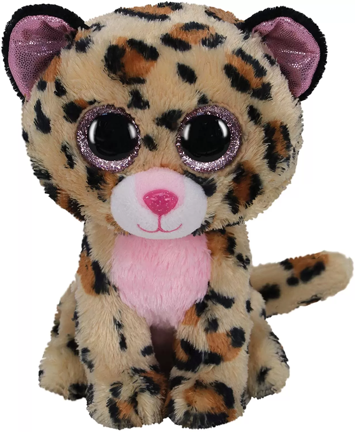Jucarii de Plus - Plus Ty 24cm Leopard Maro Roz