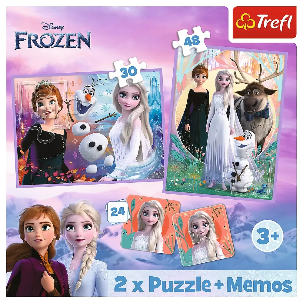 Puzzle Trefl 2in1 MEMO Disney Frozen Printesele Si Taramul Lor [4]