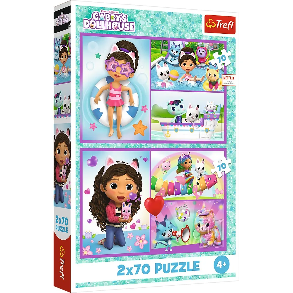 Puzzle- uri - Puzzle Trefl 2x70 Gabbys Dollhouse Aventurile Lui Gabby