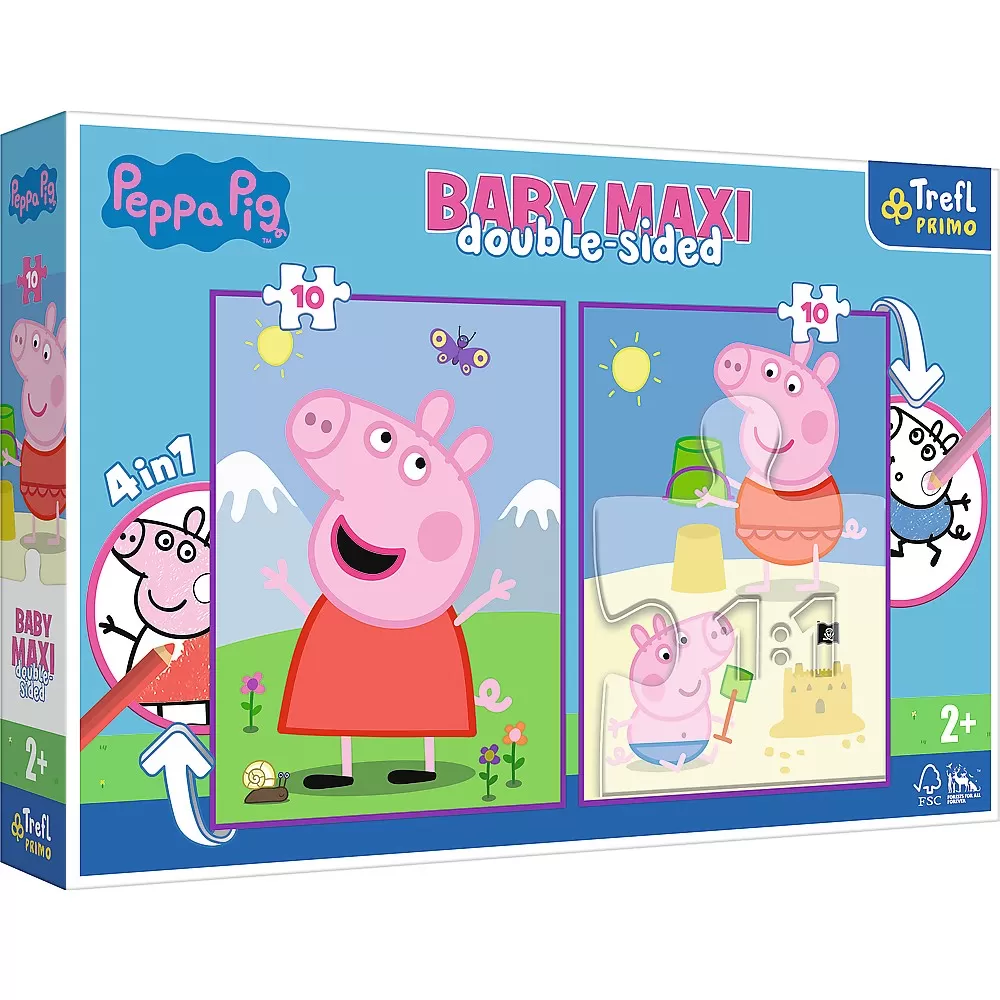 Puzzle-uri 2+ - Puzzle Trefl Primo Baby Maxi 2x10 Peppa Pig