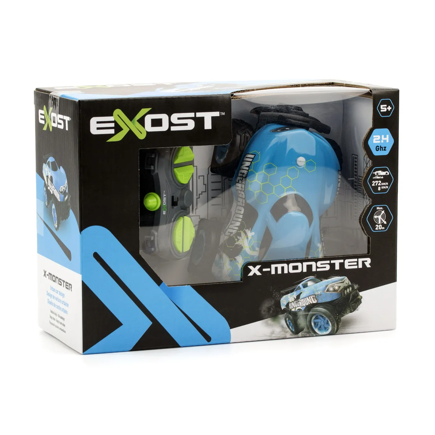 Jucarii cu telecomanda - Masina Cu Telecomanda Silverit Exost X Monster Albastra