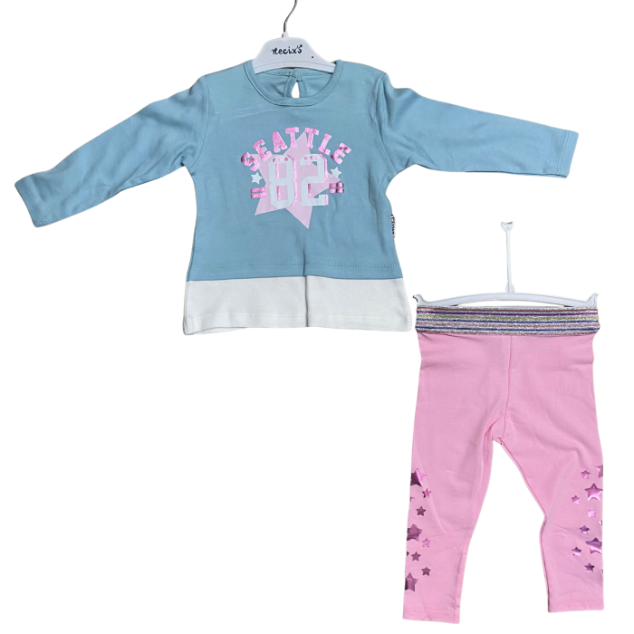 Set copii două piese SEATTLE 82 cu bluză și colanți cu stele [1]