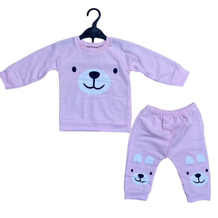Set copii din două piese cu imprimeu ursuleț – bluză și pantaloni [1]