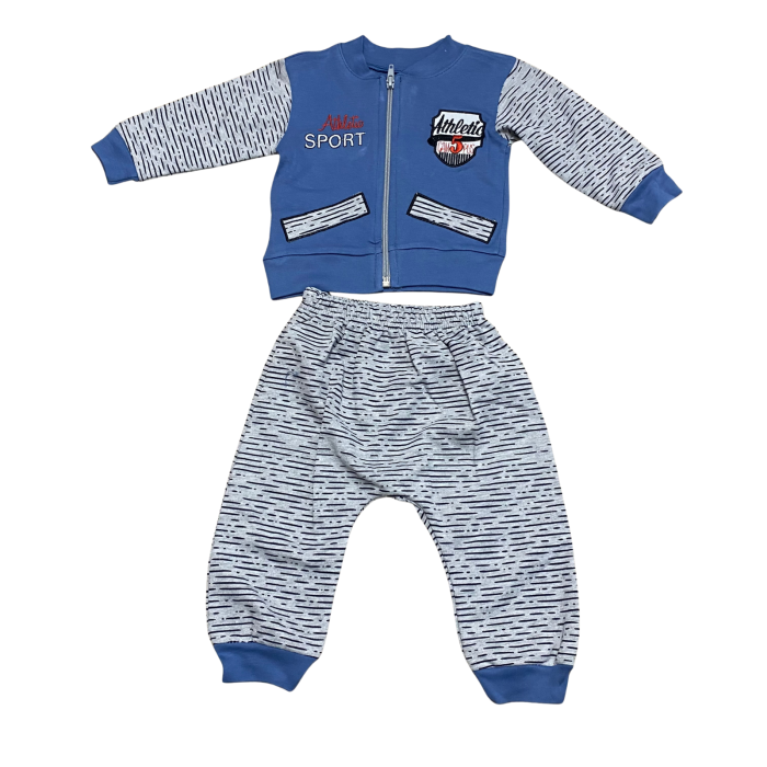 Set copii Athletic Sport cu hanorac și pantaloni imprimeu liniar [1]