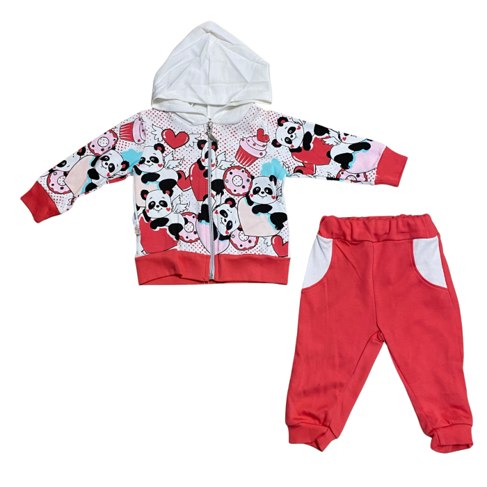 Set copii din două piese cu hanorac panda și pantaloni asortați [1]