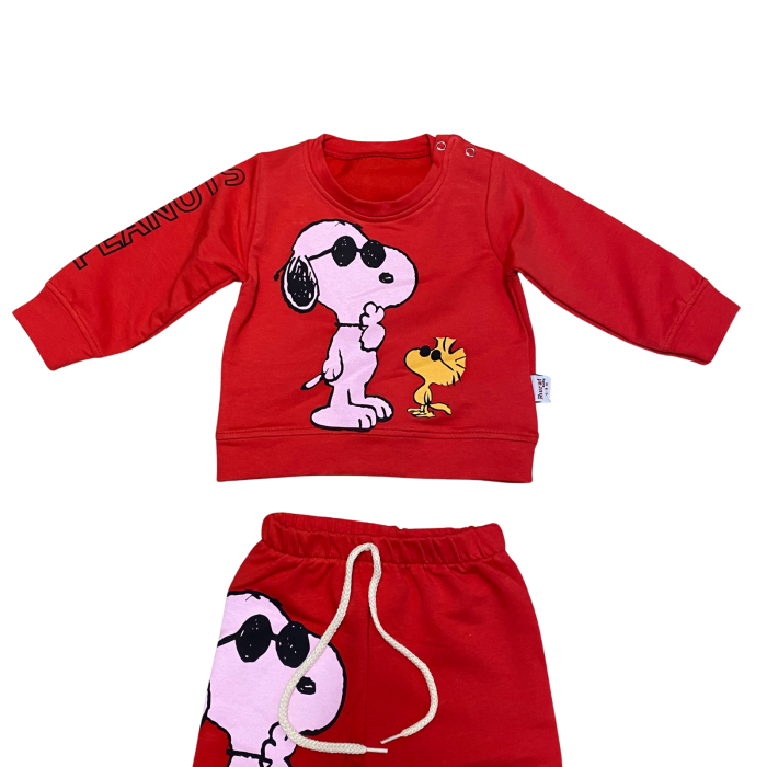 Set copii din două piese roșu cu imprimeu Snoopy & prietenii [2]