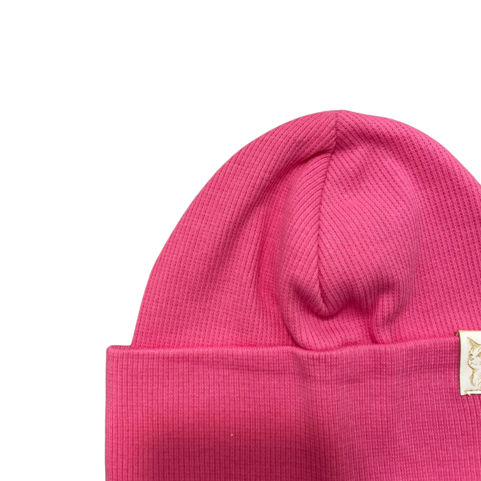 Căciuliță pentru bebeluși din bumbac, cu etichetă pisicuță [3]