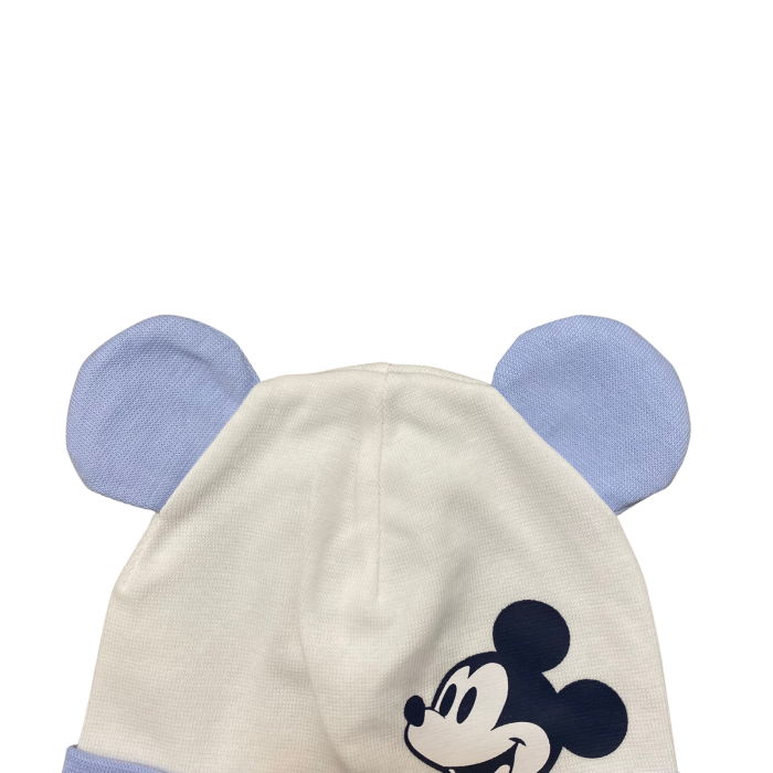 Căciuliță pentru bebeluși din bumbac, cu urechiușe și imprimeu Mickey Mouse [4]