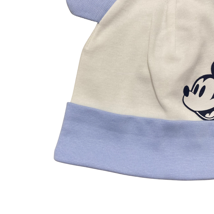 Căciuliță pentru bebeluși din bumbac, cu urechiușe și imprimeu Mickey Mouse [3]