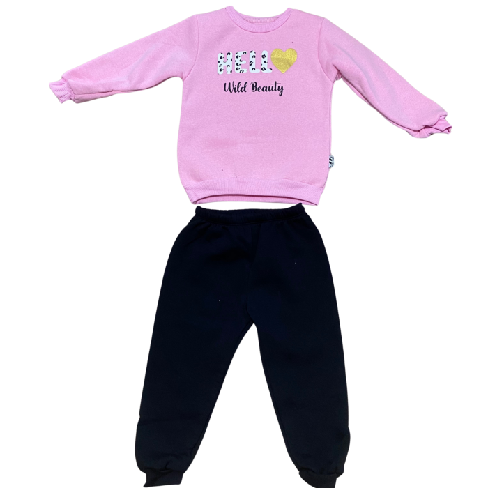 Compleu fete cu inimă Wild Beauty imprimeu [1]