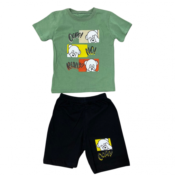 SET DE 2 PIESE CU TRICOU SI PANTALONI SCURȚI [1]