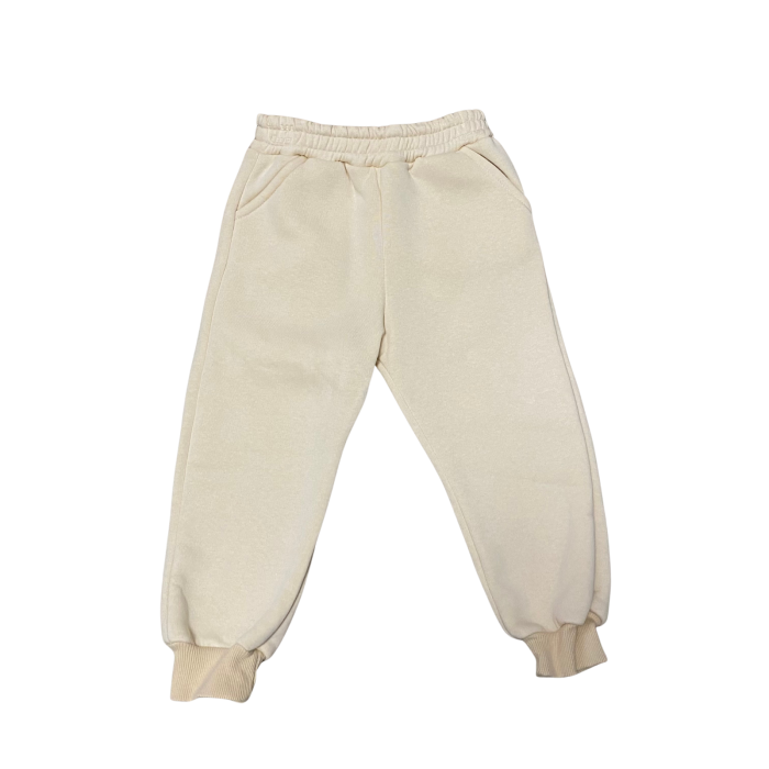 Set trening cu bluză și pantaloni, buzunar frontal și imprimeu ursuleț [3]