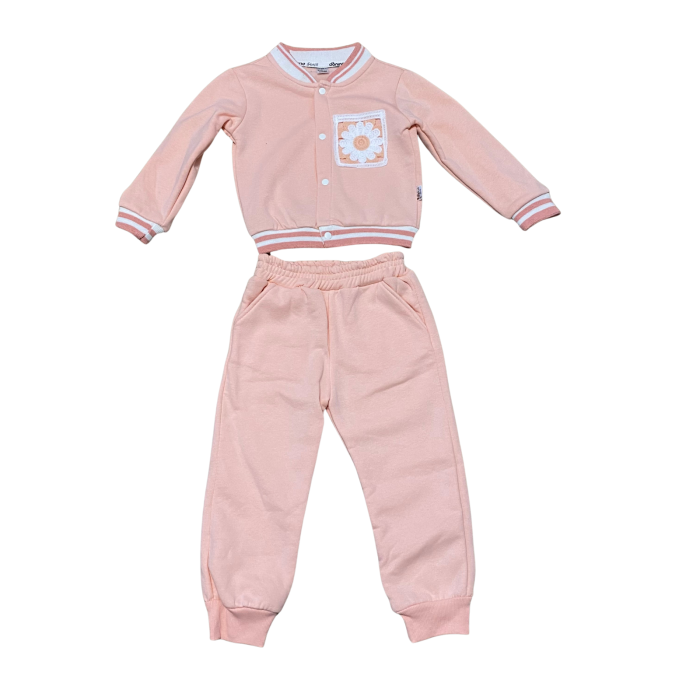 Set trening din două piese cu jachetă tip bomber și imprimeu floare [1]