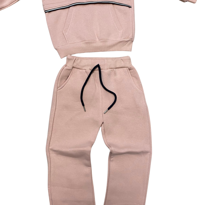 Compleu fetiță bej pudră „Lovely Daisy” – hanorac cu glugă și pantaloni comozi [3]