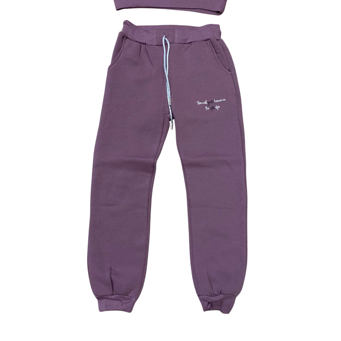 Set trening din două piese cu buzunar frontal și imprimeu minimalist [3]