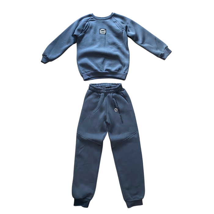 Set trening cu bluză simplă și pantaloni cu imprimeu „Dunst” [1]