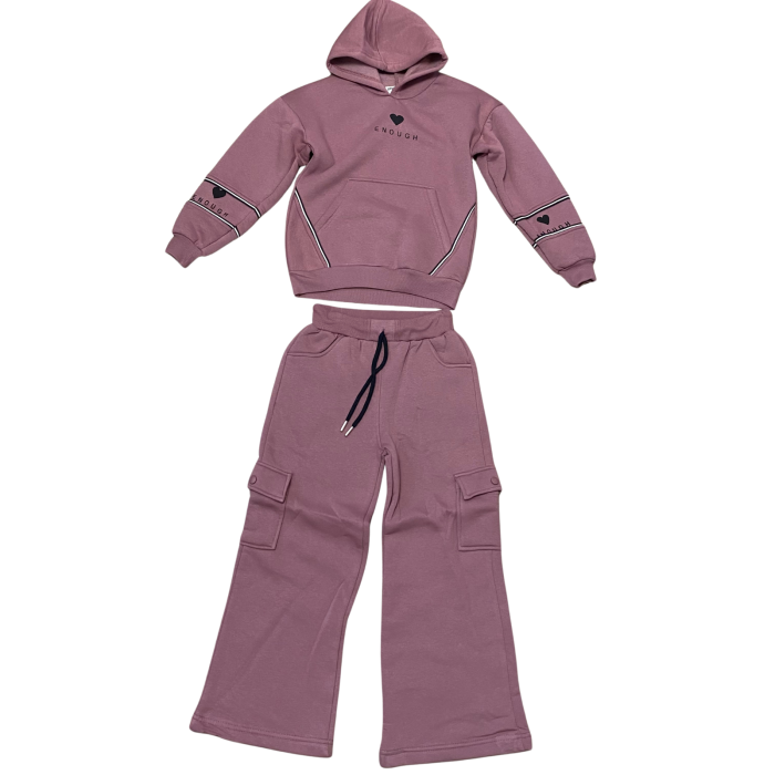 Set trening cu hanorac și pantaloni cargo evazați [1]