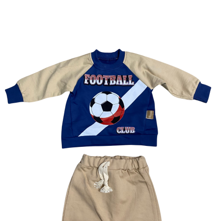 Set sport „Football Club” din bumbac – Bluziță + pantaloni confortabili [1]