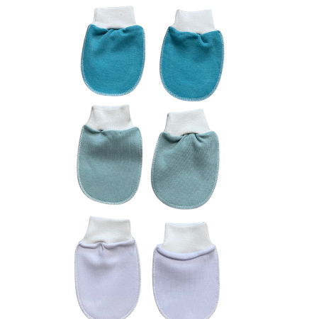 Accesorii - Set mănuși bebeluș din bumbac moale – protecție delicată pentru pielea fină (3 perechi)
