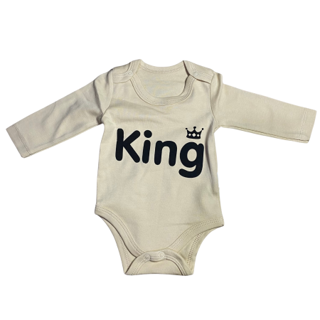 Seturi și compleuri - Body bebe cu mânecă lungă – model King