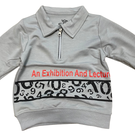 Bluză copii cu fermoar și inscripție Exhibition [1]