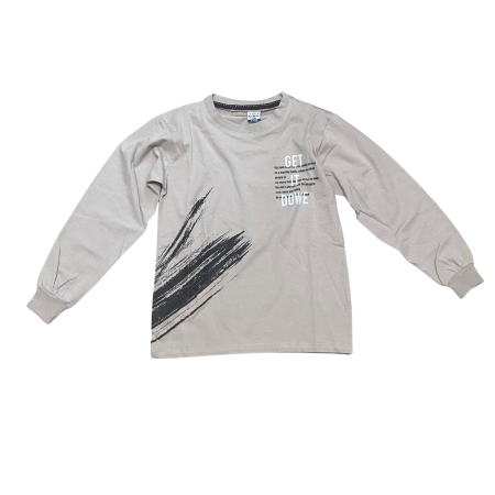 Baieți - Bluză copii gri cu imprimeu negru și text „GET IT DONE”