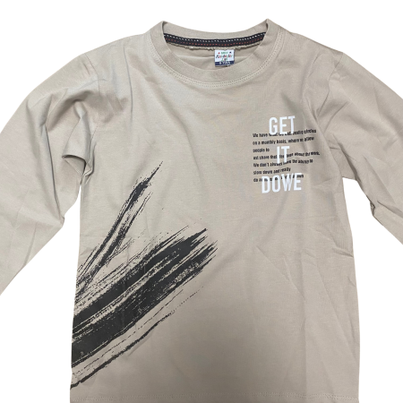 Bluză copii gri cu imprimeu negru și text „GET IT DONE” [1]