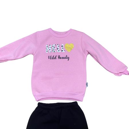 Compleu fete cu inimă Wild Beauty imprimeu [1]