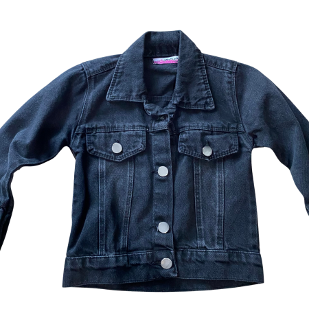 Jachetă din denim cu manșete volănoase și detalii metalice [1]