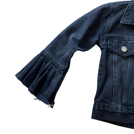 Jachetă din denim cu manșete volănoase și detalii metalice [2]