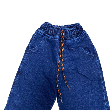 Pantaloni din denim albastru căptușiți cu blană moale [2]