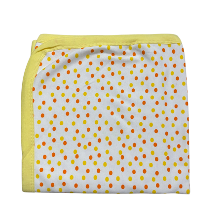 Păturică subțire bebe din bumbac cu imprimeu vesel și margine contrastantă