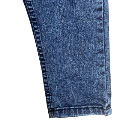 Blugi clasici din denim albastru cu talie ajustabilă [3]