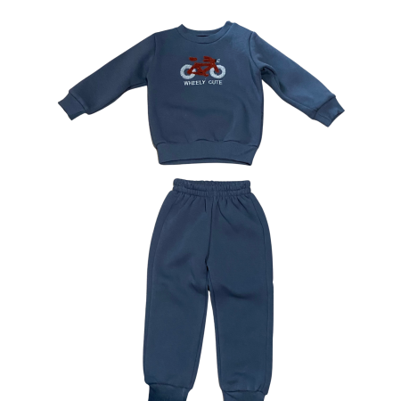 Baieți - Set trening cu bluză imprimată „Wheely Cute” și pantaloni comozi