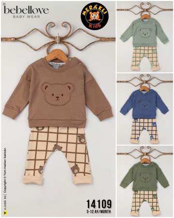 Articole de iarna - Set bebe – ursuleț pe carouri