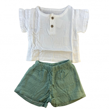 Seturi și compleuri - SET DE 2 PIESE CU TRICOU SI PANTALONI SCURȚI