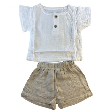 Seturi și compleuri - SET DE 2 PIESE CU TRICOU SI PANTALONI SCURȚI