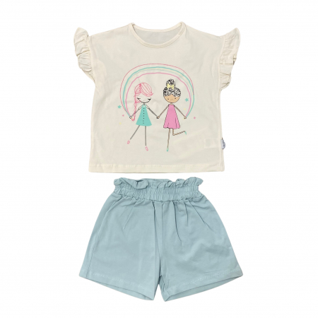 Seturi și compleuri - SET DE 2 PIESE CU TRICOU SI PANTALONI SCURȚI