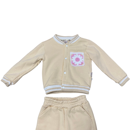 Set trening din două piese cu jachetă tip bomber și imprimeu floare [1]