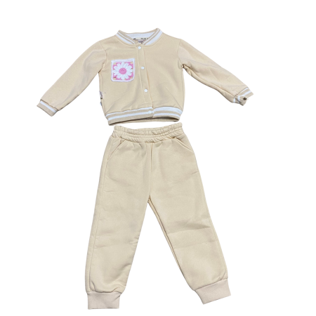 Set trening din două piese cu jachetă tip bomber și imprimeu floare