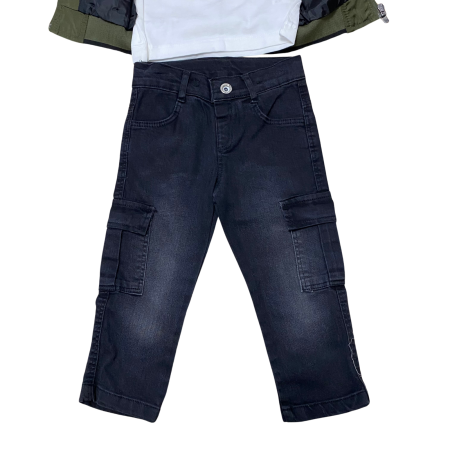 Set cu jachetă cu glugă și pantaloni tip cargo [3]