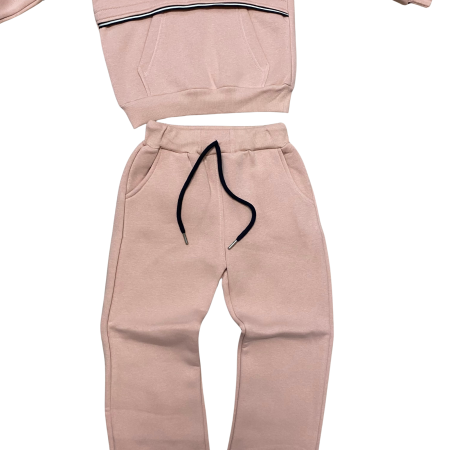 Compleu fetiță bej pudră „Lovely Daisy” – hanorac cu glugă și pantaloni comozi [2]