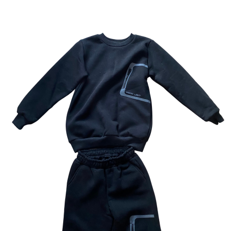 Set trening cu bluză și pantaloni cu imprimeu lateral [1]